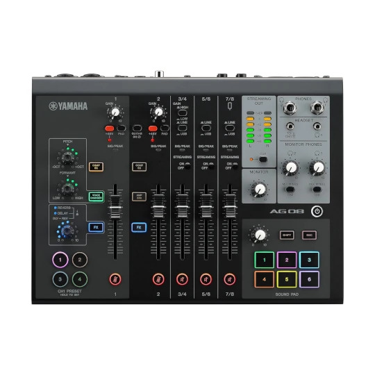 Yamaha AG08 Live Streaming Mixer (Black)