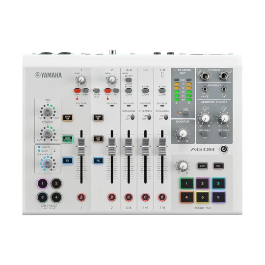 Yamaha AG08 Live Streaming Mixer (White)