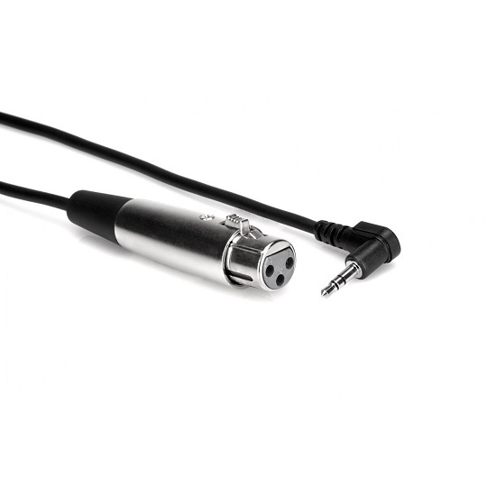 Hosa XVS-102F Microphone Cable XLR3F to Right-angle 3.5 mm TRS (2ft)