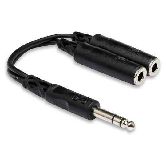 Hosa YPP-118 1/4 in TRS to Dual 1/4 in TRSF Y-Cable